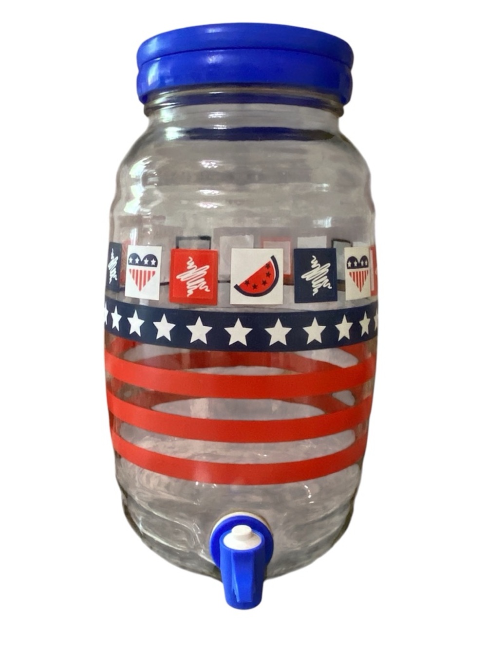 Vintage 1990s Americana USA Patriotic America 250 Glass Decanter